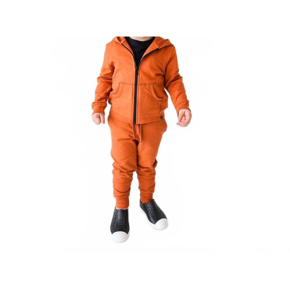 NEW TINY TRENDSETTER kids' slim joggers in terracotta